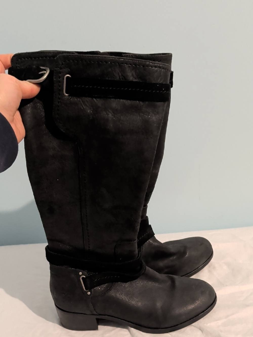 UGG Black Suede Zip Ankle Boots